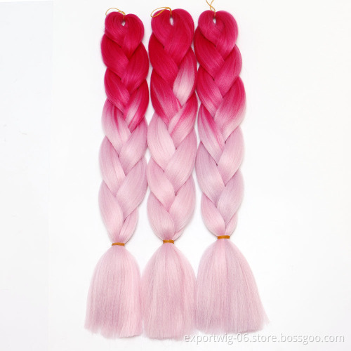 Jumbo Hair Braid Crochet Wholesale Synthetic Hair Extension Synthetic Braiding Hair High Quality Ombre For Afircan Braided